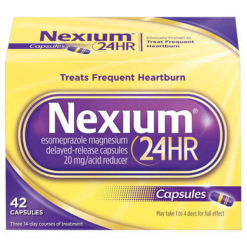 Nexium Acid Reducer, 24 Hour, 20 mg, Capsules