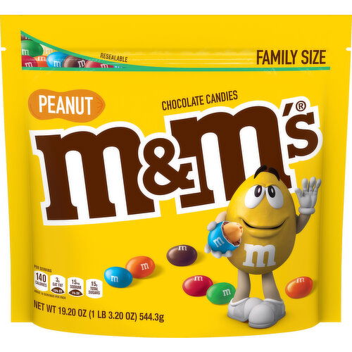 M&M'S Chocolate Candies, Peanut, Family Size