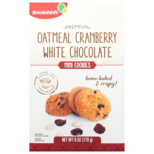 Brookshire's Premium Oatmeal Cranberry White Chocolate Mini Cookies