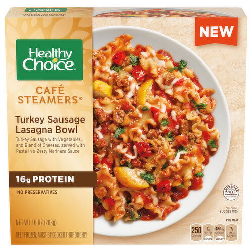 Healthy Choice Lasagna Bowl, Turkey Sausage