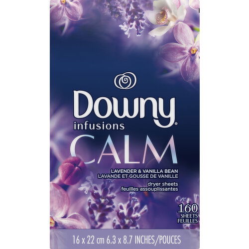 Downy Dryer Sheets, Lavender & Vanilla Bean, Calm