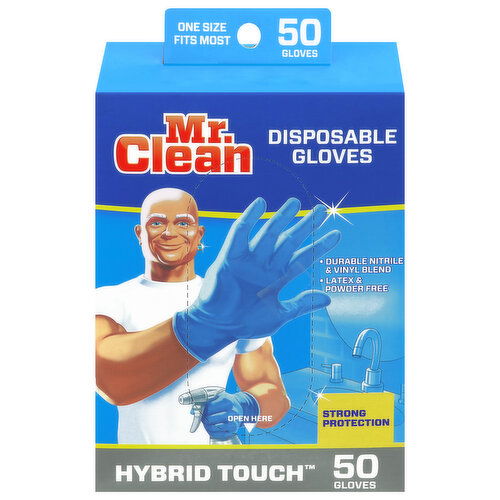Mr. Clean Disposable One Size Fits Most Gloves - 50 Each