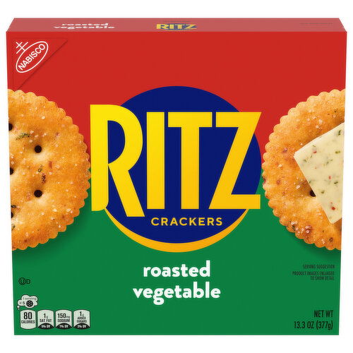 RITZ Roasted Vegetable Crackers, Snacks for Kids and Adults, Lunch Snacks