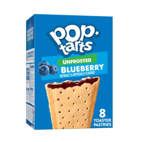 Pop-Tarts Toaster Pastries, Unfrosted Blueberry - 13.5 Ounce