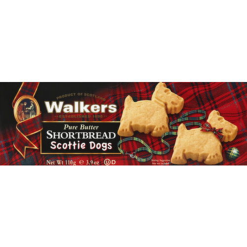 Walkers Shortbread, Pure Butter, Scottie Dogs