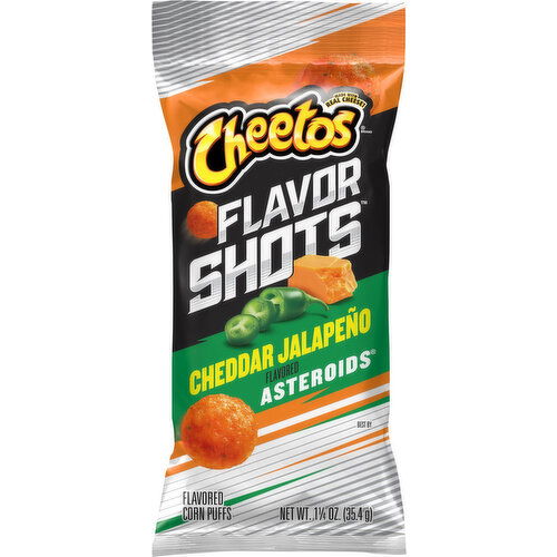 Cheetos Flavored Corn Puffs, Cheddar Jalapeno Flavored, Asteroids