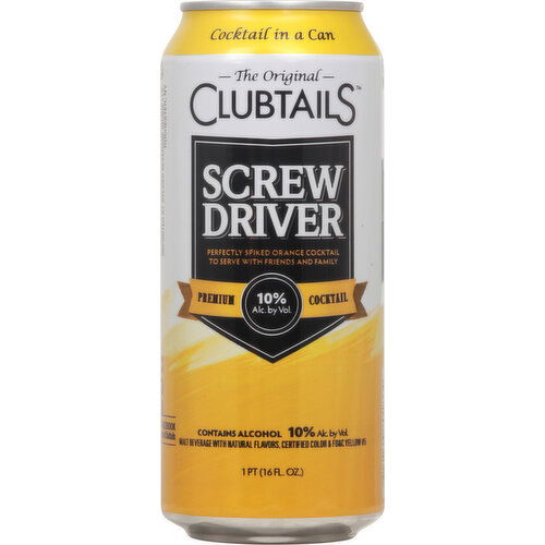 Clubtails Cocktail, Premium, The Original, Screw Driver