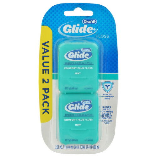 Oral-B Comfort Plus Floss, Mint, Value 2 Pack - 2 Each