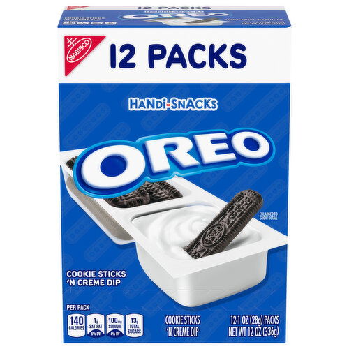 HANDI-SNACKS Handi-Snacks OREO Cookie Sticks 'N Creme Dip Snack Packs, 12 Snack Packs