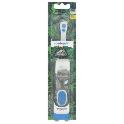 Spinbrush Powered Toothbrush, Soft, Kid's, Jurassic World