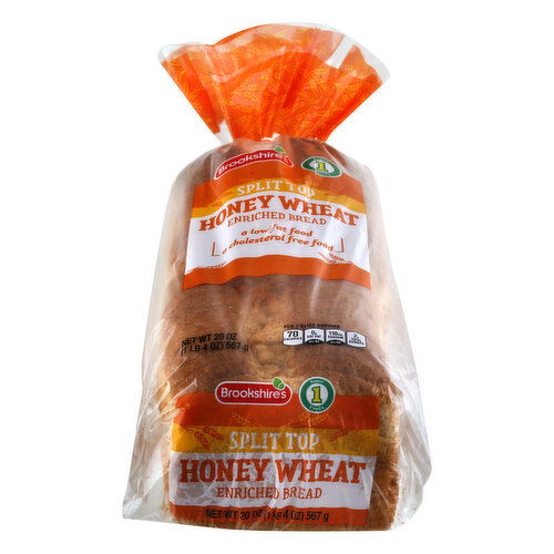 Brookshire's Enriched Honey Wheat Split Top Bread