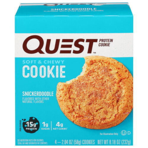 Quest Protein Cookie, Soft & Chewy, Snickerdoodle