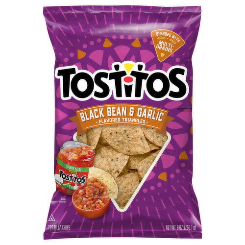 Tostitos Tortilla Chips, Black Bean & Garlic