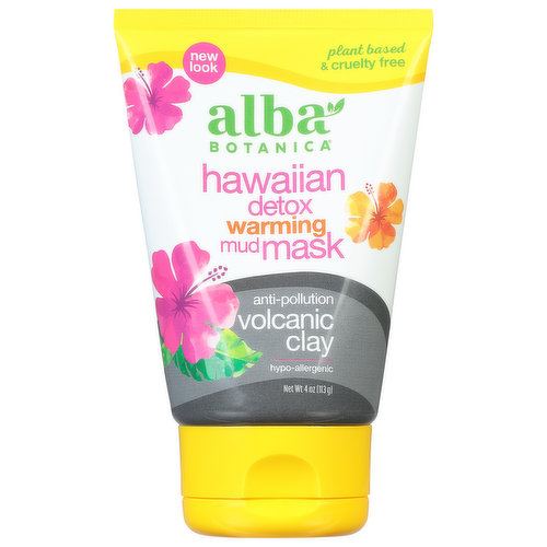 Alba Botanica Mud Mask, Warming, Hawaiian Detox, Volcanic Clay