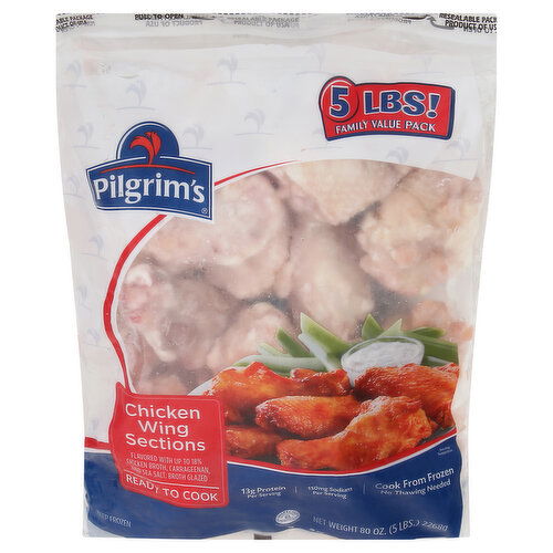 Pilgrim's Chicken Wing Sections, Family Value Pack