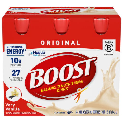 Boost Balanced Nutritional Drink, Very Vanilla, Original