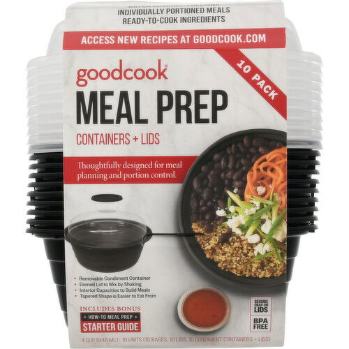 Goodcook Containers + Lids, 10 Pack