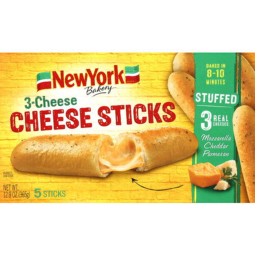 New York Bakery Cheese Sticks, 3-Cheese