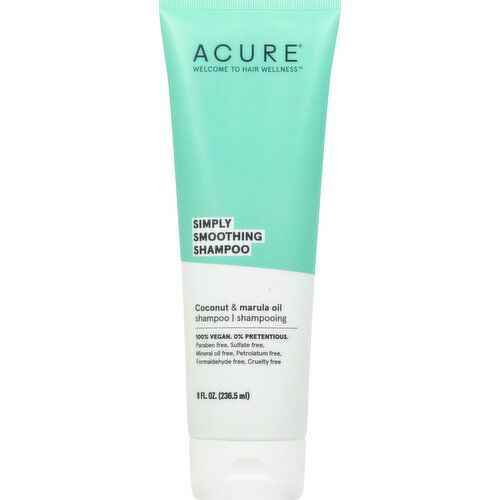 Acure Shampoo, Simply Smoothing, Coconut & Marula Oil