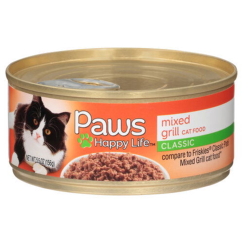 Paws Happy Life Cat Food, Mixed Grill, Classic