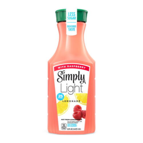 Simply  Light Lemonade With Raspberry Fruit Juice, Non-Gmo