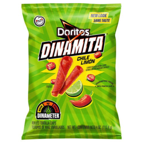 Doritos Tortilla Chips, Rolled, Chile Limon, Hot