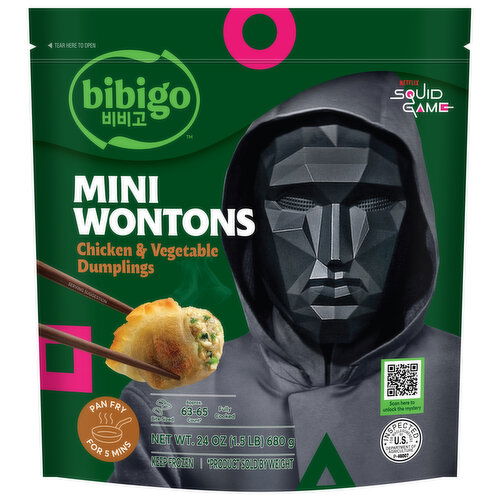 Bibigo Wontons, Chicken & Vegetable, Mini