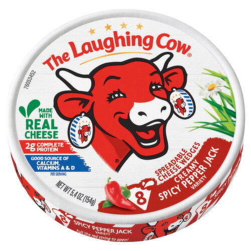 The Laughing Cow Spreadable Cheese Wedges, Creamy Spicy Pepper Jack