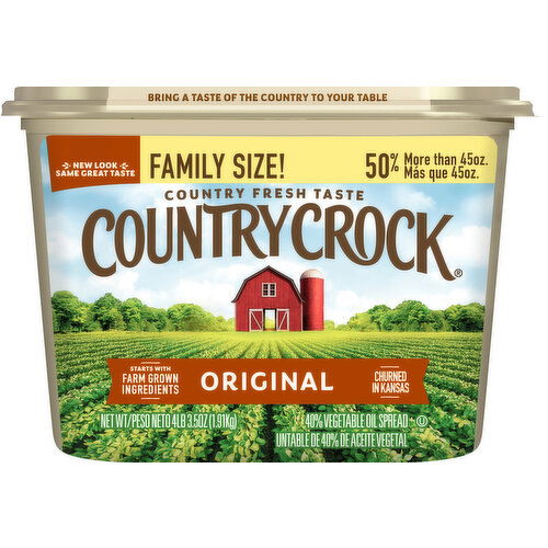 Country Crock Vegetable Oil Spread, Original, Family Size