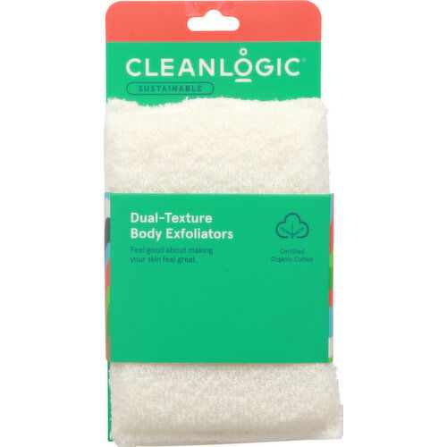 Cleanlogic Body Exfoliators, Dual-Texture