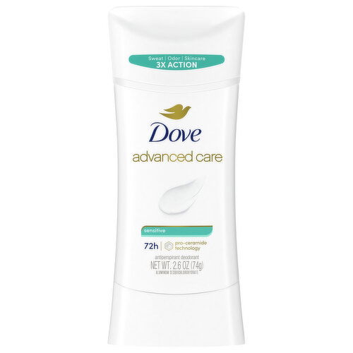 Dove Antiperspirant Deodorant, Sensitive, 72H