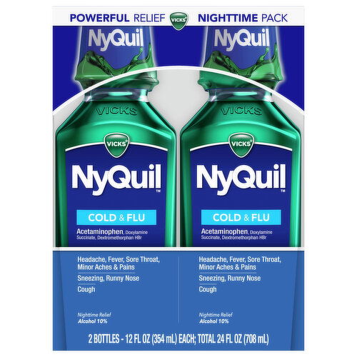 Vicks Cold & Flu, Nighttime Pack