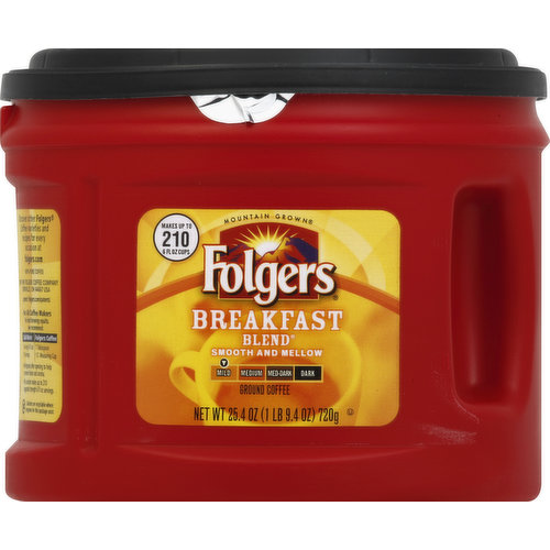 Folgers Coffee, Ground, Mild, Breakfast Blend