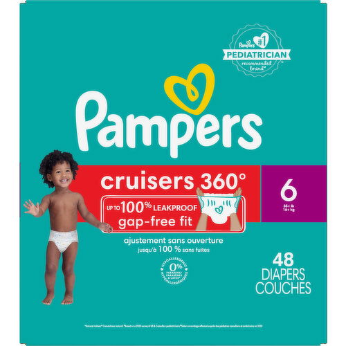 Pampers Diapers, Size 6 (35+ lb), Super Pack