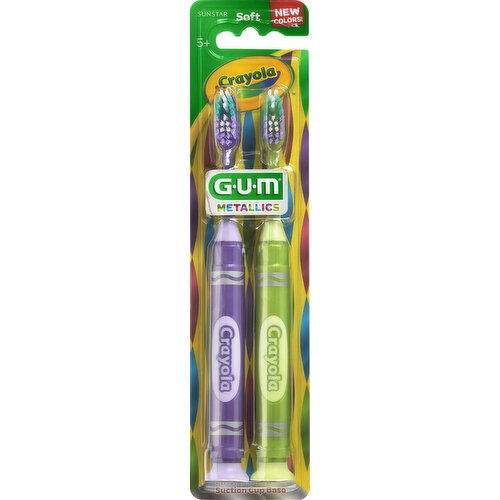 GUM Toothbrushes, Crayola, Soft