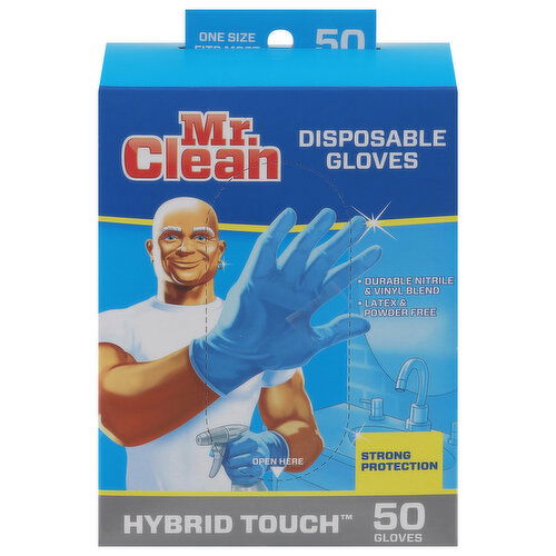 Mr. Clean Gloves, Disposable, One Size Fits Most