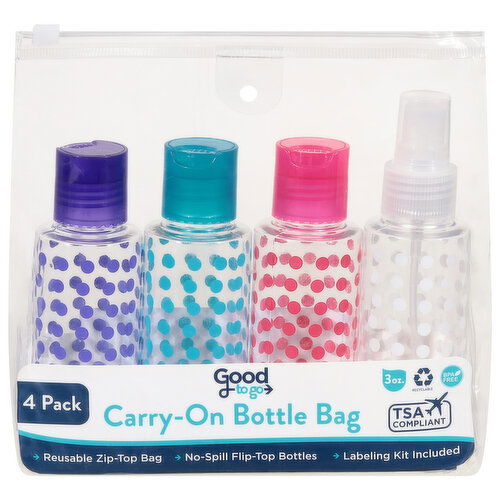 Good To Go Bottle Bag, Carry-On, 4 Pack