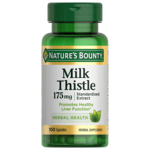 Nature's Bounty Milk Thistle, 175 mg, Standardized Extract, Capsules