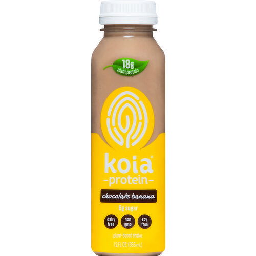 Koia Protein Shake, Plant-Based, Chocolate Banana