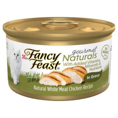 Fancy Feast Cat Food, Gourmet, Naturals, White Meat Chicken Recipe, In Gravy