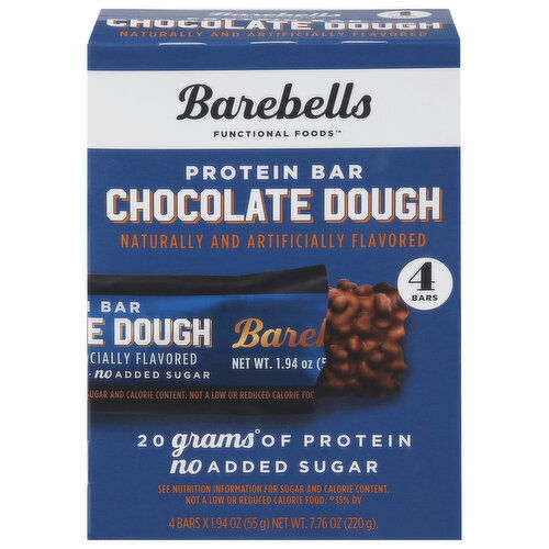 Barebells Protein Bar, Chocolate Dough - 4 Each