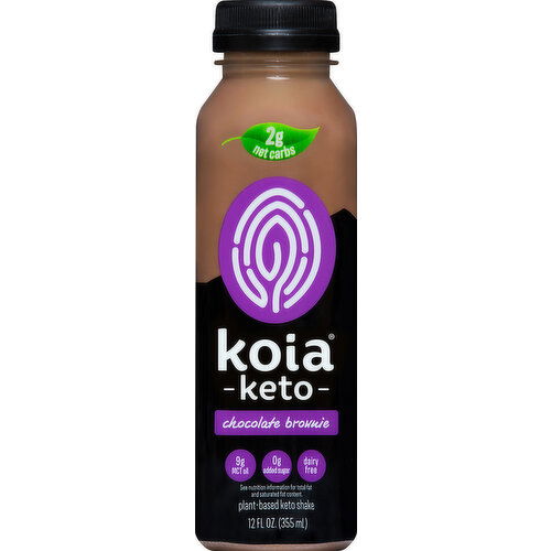 Koia Keto Shake, Plant-Based, Chocolate Brownie