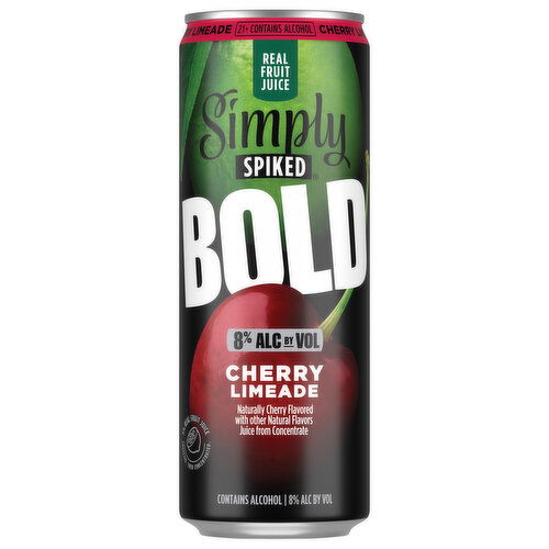 Simply Spiked Beer, Cherry Limeade - 24 Fluid Ounce