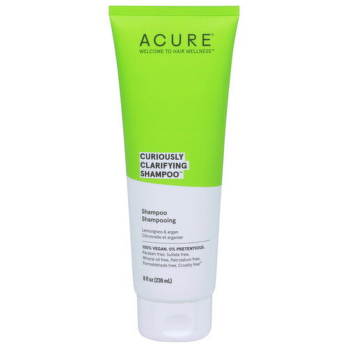 Acure Shampoo, Curiously Clarifying, Lemongrass & Argan