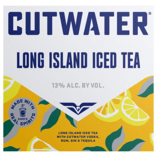 Cutwater Iced Tea, Long Island - 4 Each
