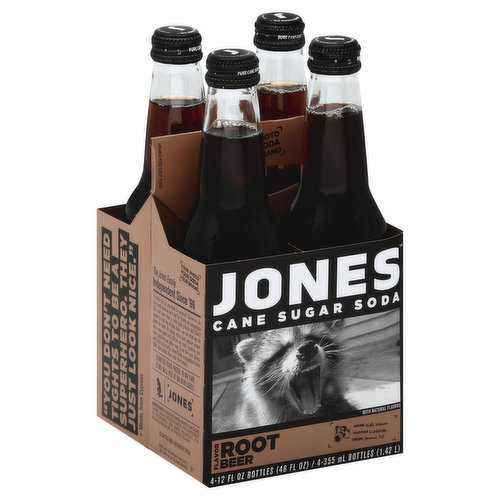 Jones Soda, Cane Sugar, Root Beer Flavor