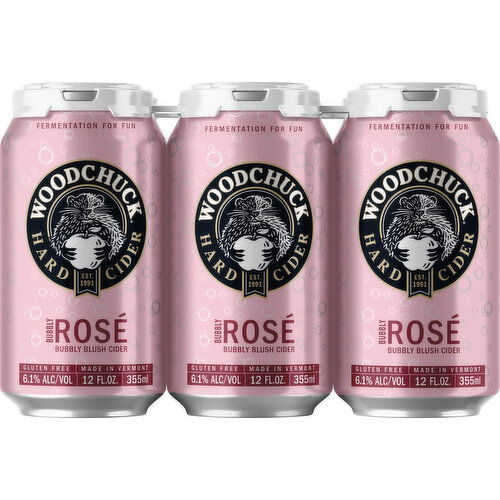 Woodchuck Blush Cider, Bubbly Rose, 6 Pack