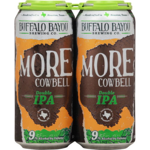 Buffalo Bayou Brewing Co. Beer, Double IPA, More Cowbell