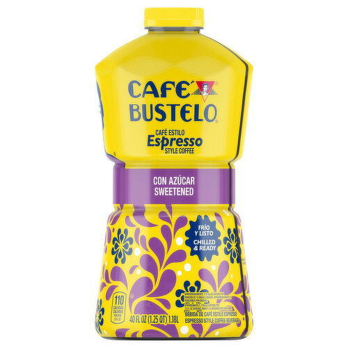 Cafe Bustelo Coffee, Espresso Style, Sweetened - 40 Fluid Ounce