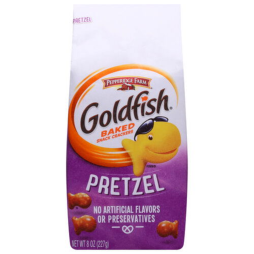 Goldfish Snack Crackers, Baked, Pretzel